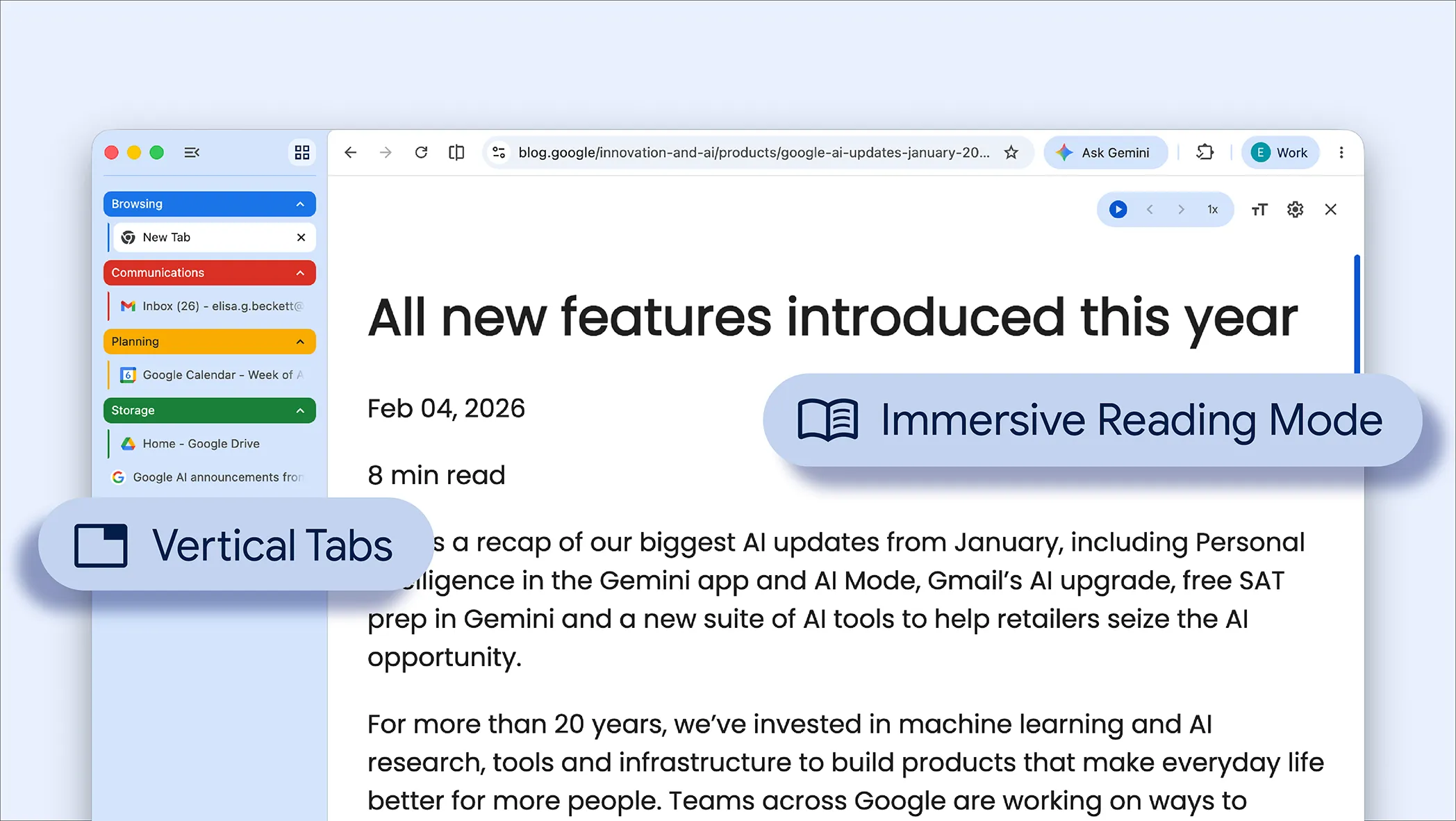 Chrome update april venster leesmodus